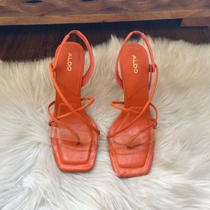 Orange aldo heels